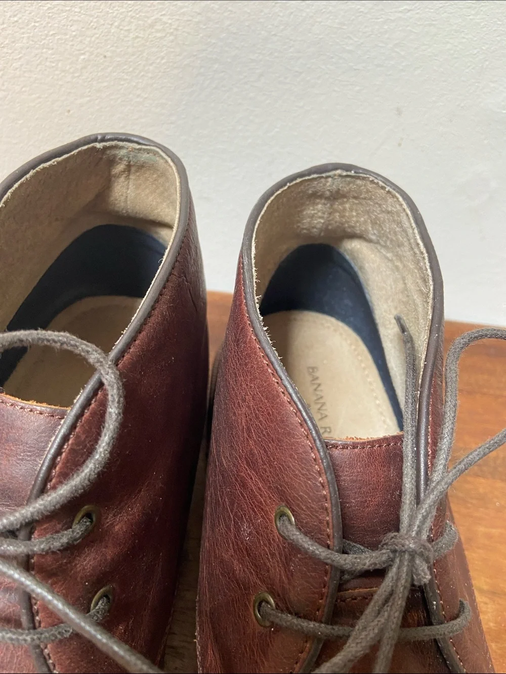Banana Republic Dark Brown Leather Chukka Boots
